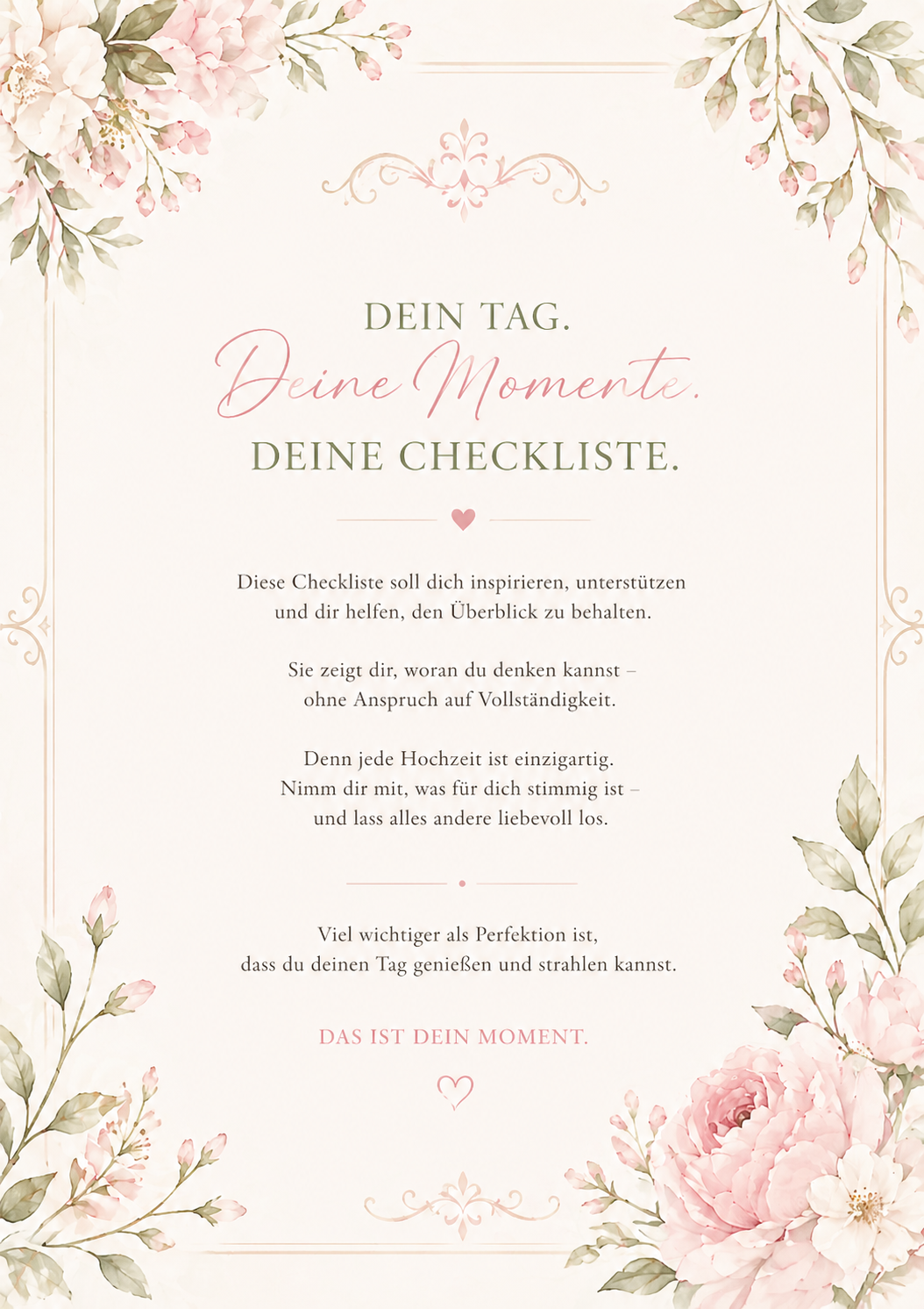 5-Punkte-Plan für eine entspannte Hochzeit