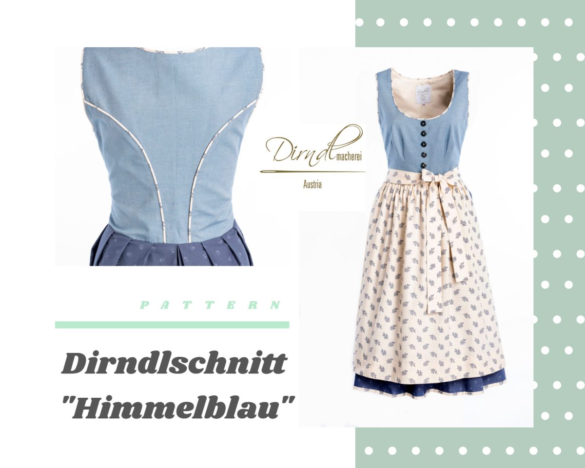 Dirndl Schnittmuster "Himmelblau", Gr. 42