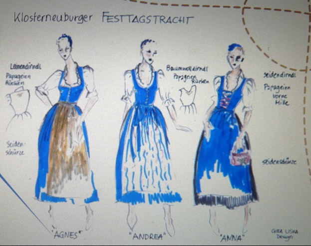 KL 0009 - Original Schürzenstoffpaket "Klosterneuburger Tracht", Seide uni